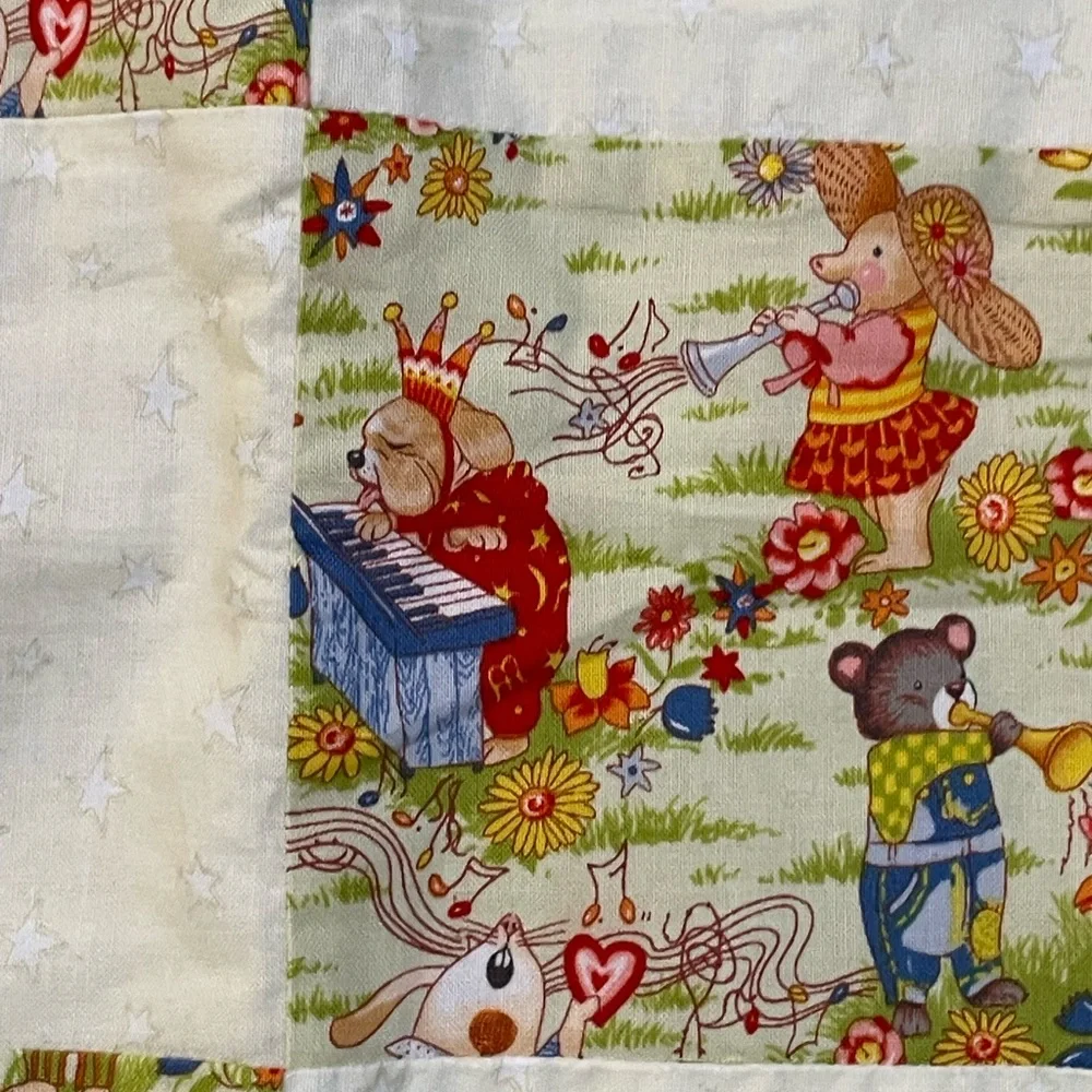 Patchwork Quilt Handcrafted by Shepherd Quilters Stroller Blanket Child Size